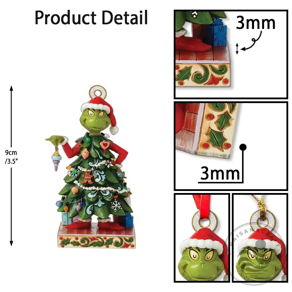 The Grinch Dressed As Christmas Tree Holiday Hanging Ornament Decoration 14 The Grinch Dressed As Christmas Tree Holiday Hanging Ornament Decoration