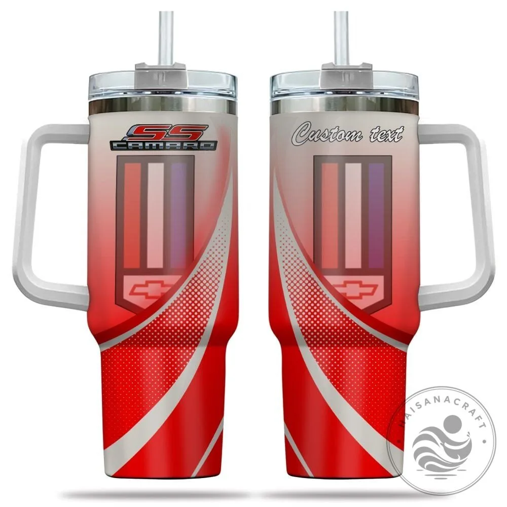 Chevrolet Camaro SS Custom Name Stainless Steel Insulated Tumbler with Handle