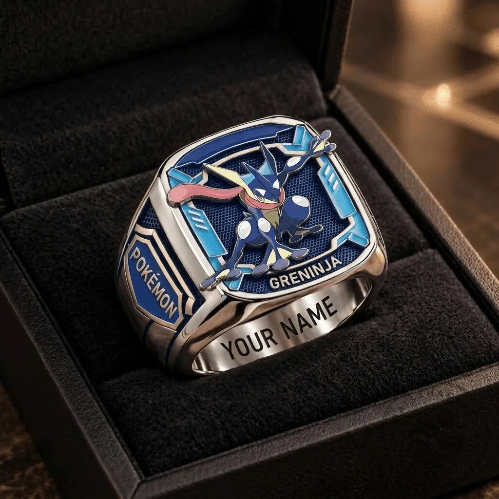 Pokemon Greninja Custom Engraved Championship Ring