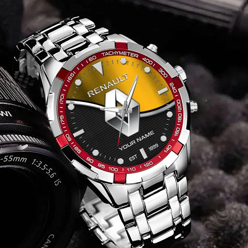 Renault Custom Name Stainless Steel Chronograph Watch 14 Renault Custom Name Stainless Steel Chronograph Watch