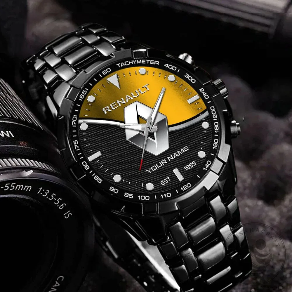 Renault Custom Name Stainless Steel Chronograph Watch 16 Renault Custom Name Stainless Steel Chronograph Watch