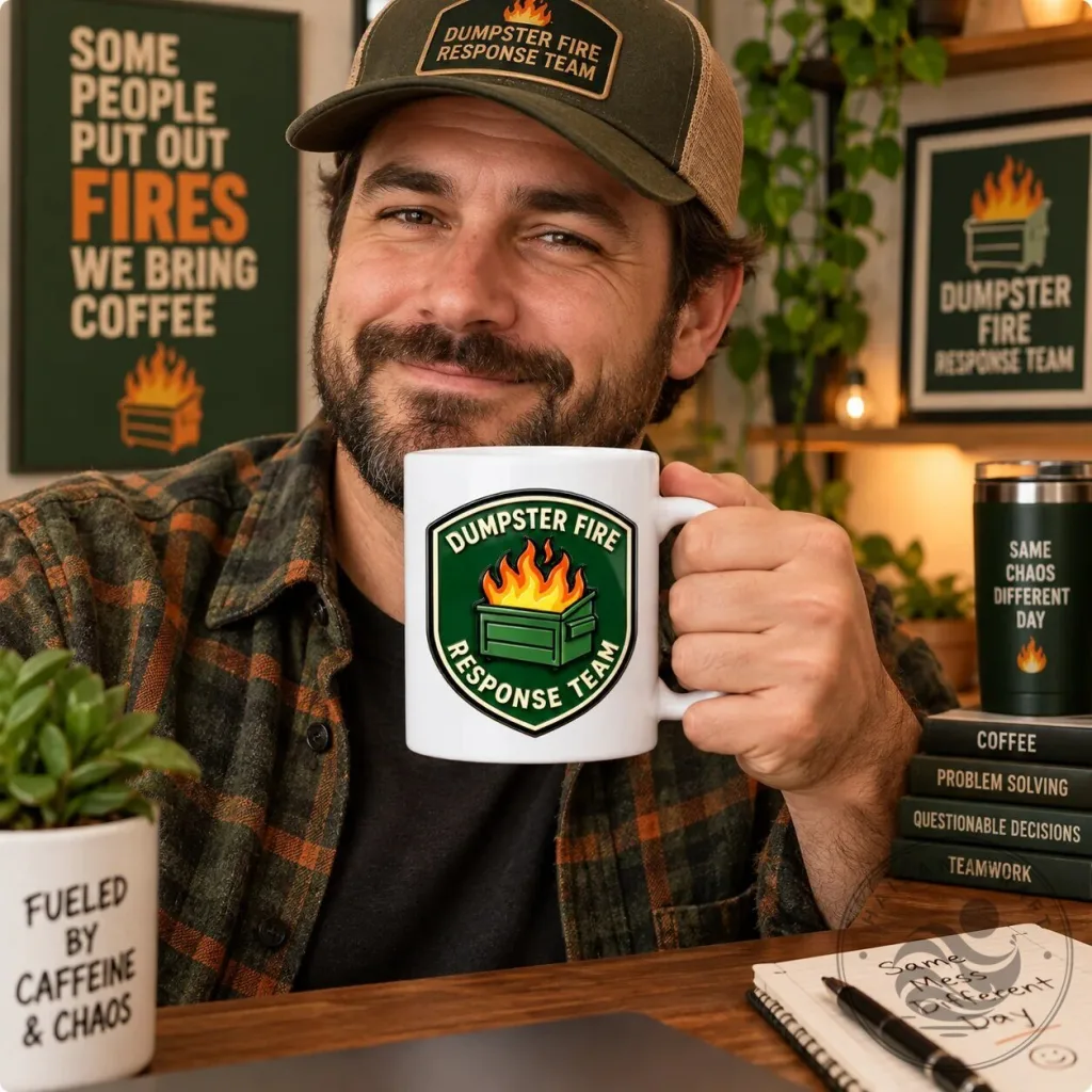 Dumpster Fire Response Team Funny Office Humor Coffee Mug Gift Dumpster Fire Response Team Funny Office Humor Coffee Mug Gift