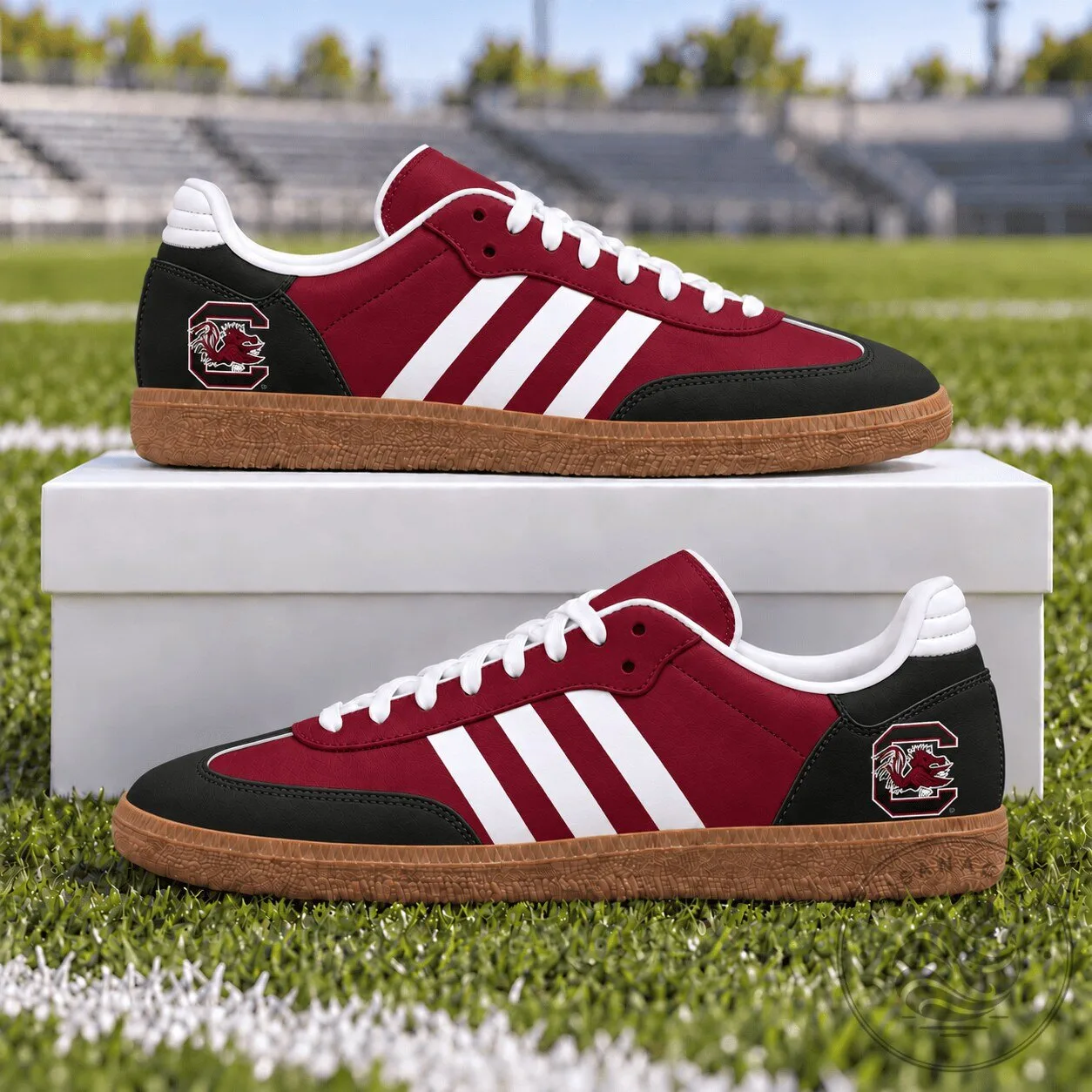 South Carolina Gamecocks NCAA Team Logo Maroon Athletic Shoes