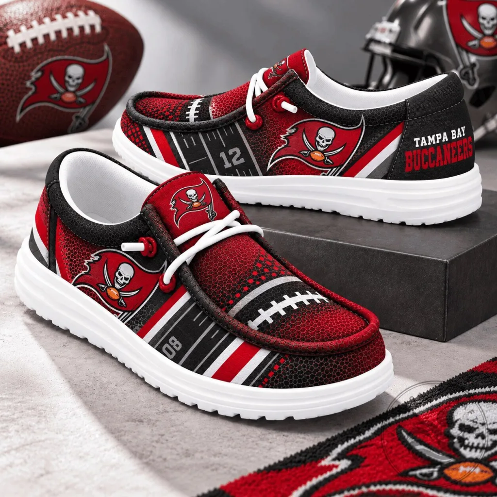 Tampa Bay Buccaneers NFL Team Pride Game Day Loafer Shoes for Football Fans