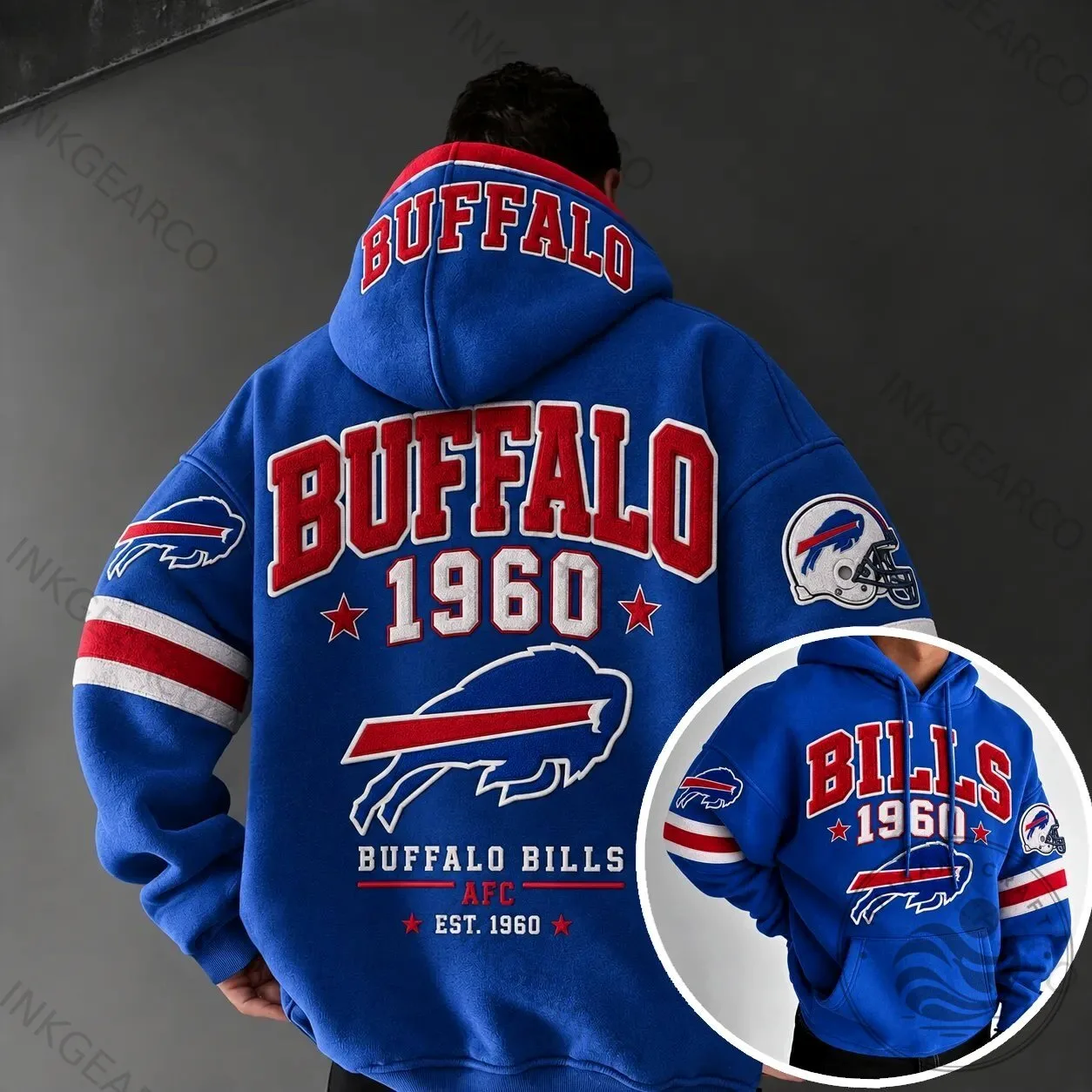 Buffalo Bills NFL Football Team Est 1960 Blue Hoodie
