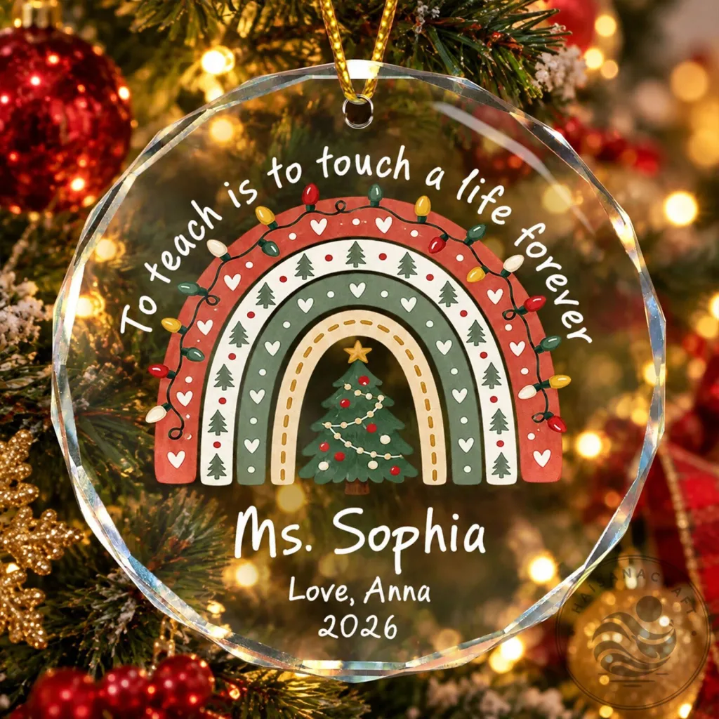 Personalized Teacher Appreciation Christmas Ornament Gift for Educator Personalized Teacher Appreciation Christmas Ornament Gift for Educator