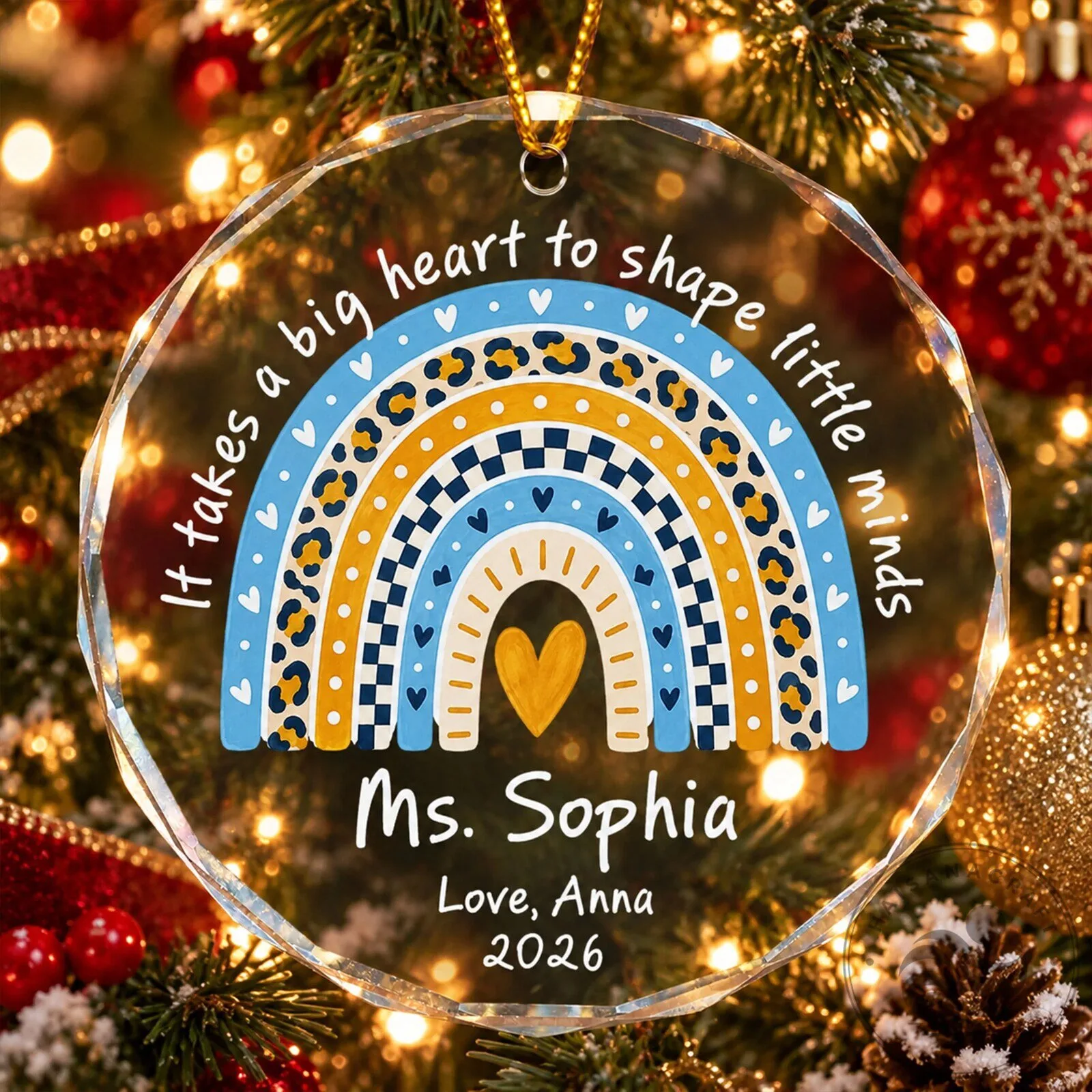 Personalized Teacher Appreciation Christmas Ornament Gift for Educator 13 Personalized Teacher Appreciation Christmas Ornament Gift for Educator
