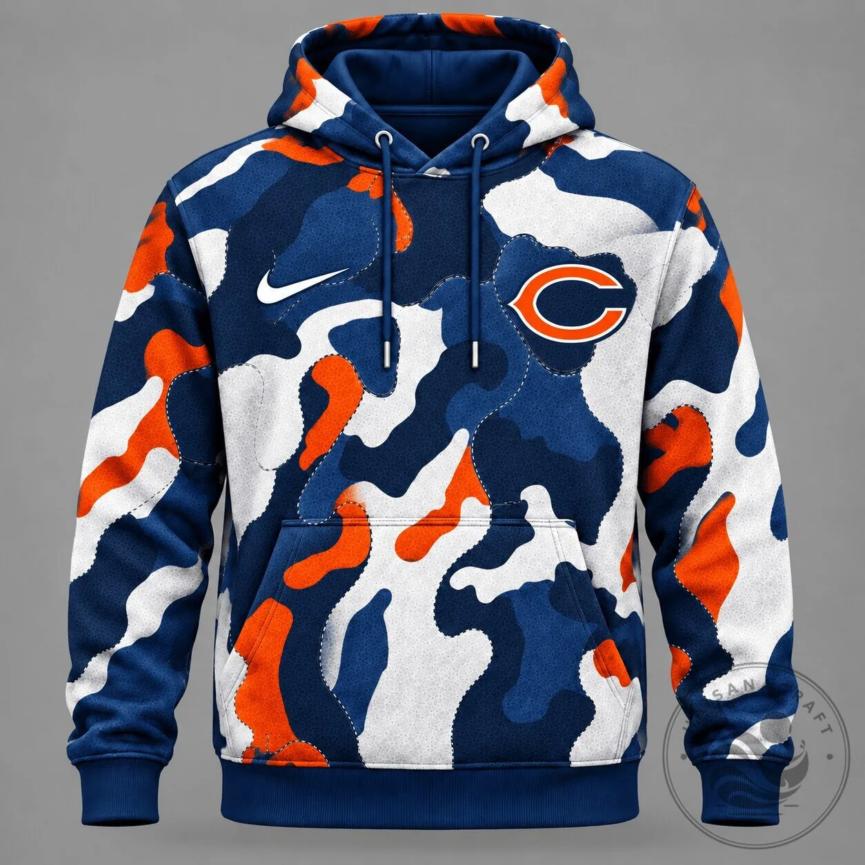 Chicago Bears NFL Team Camouflage Pattern Performance Hoodie