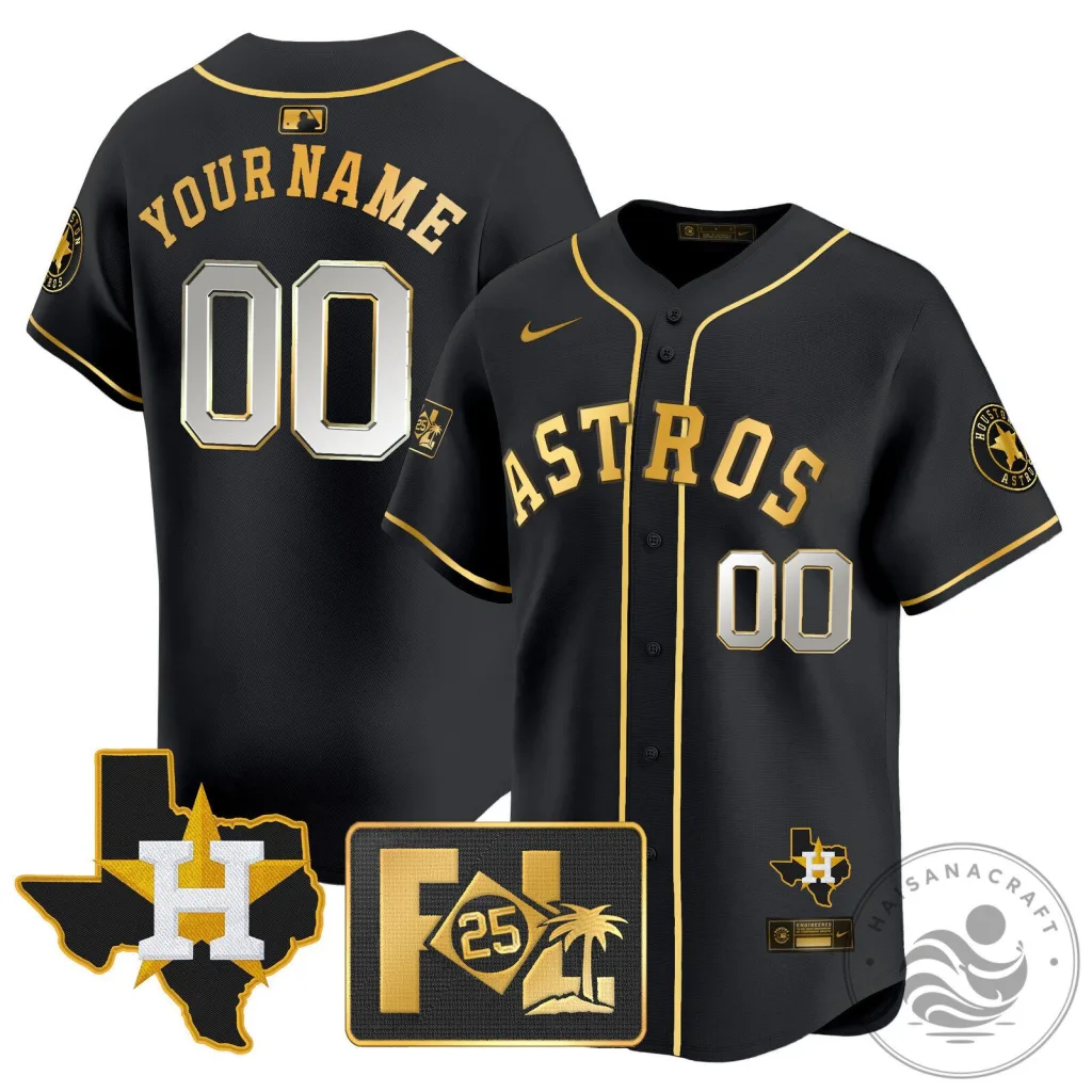 Houston Astros 2025 Spring Training Custom Black Baseball Jersey