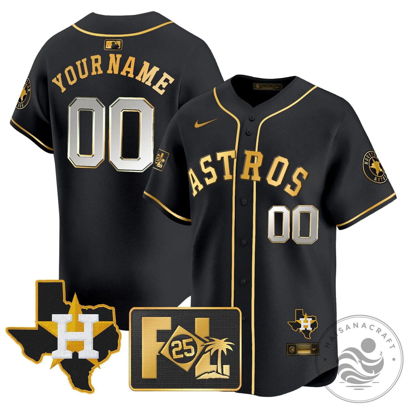 Houston Astros 2025 Spring Training Custom Black Baseball Jersey