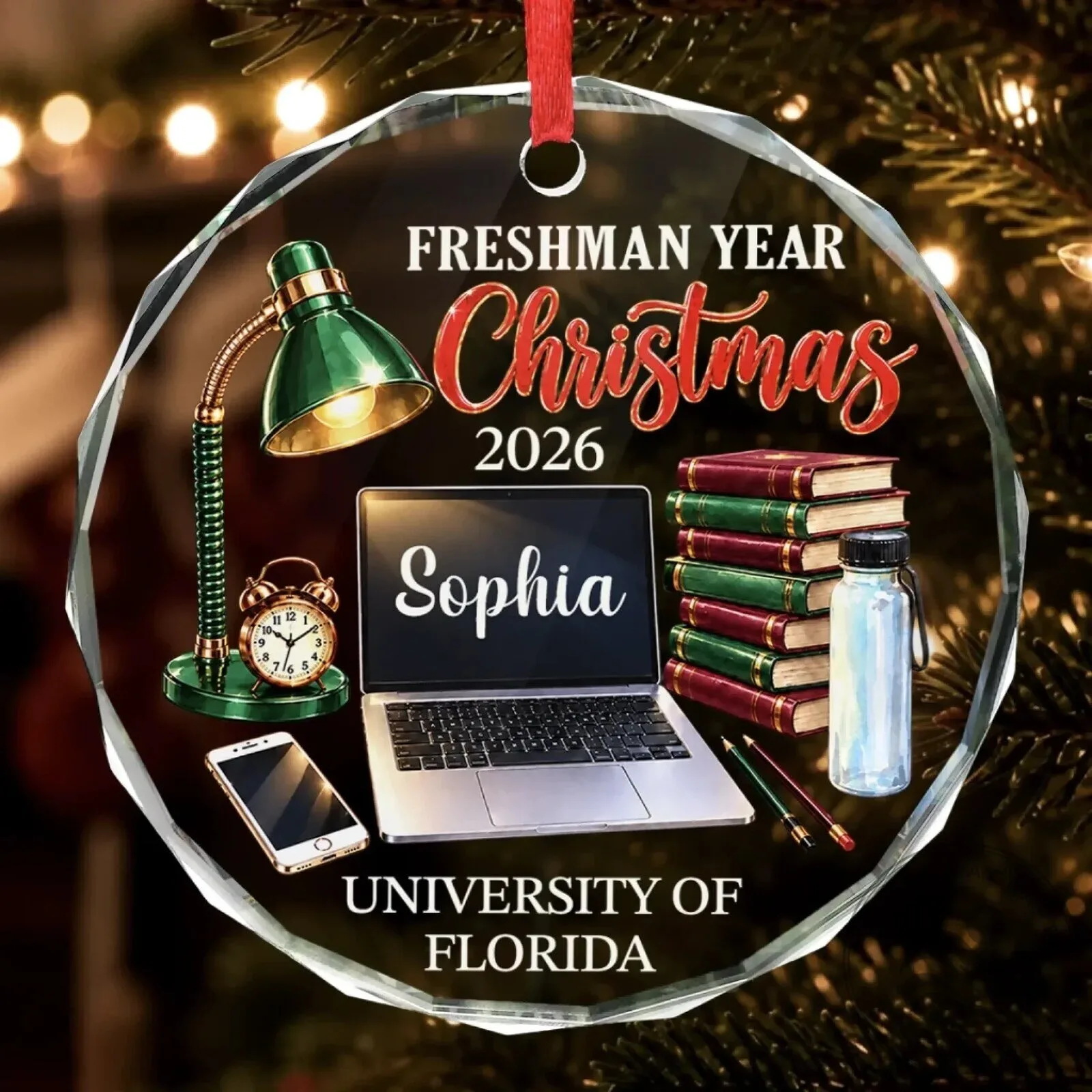 Personalized Freshman Year Christmas 2026 University of Florida Ornament 2 Personalized Freshman Year Christmas 2026 University of Florida Ornament