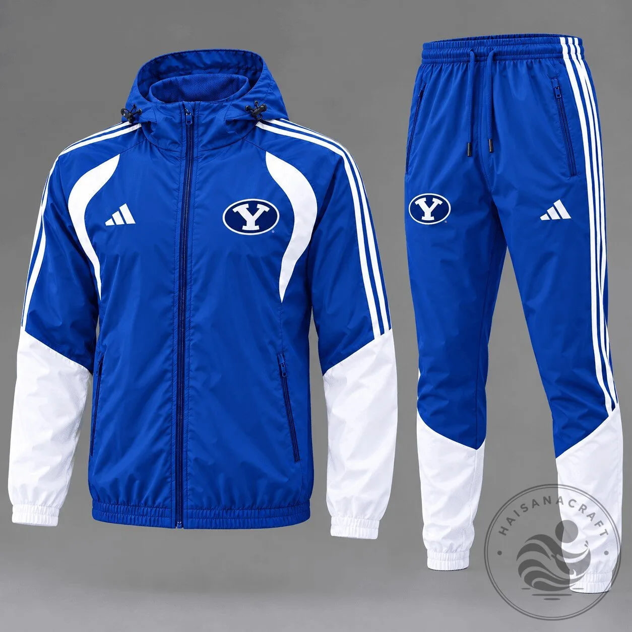 Brigham Young University Cougars NCAA Game Day Varsity Stripe Tracksuit Hoodie