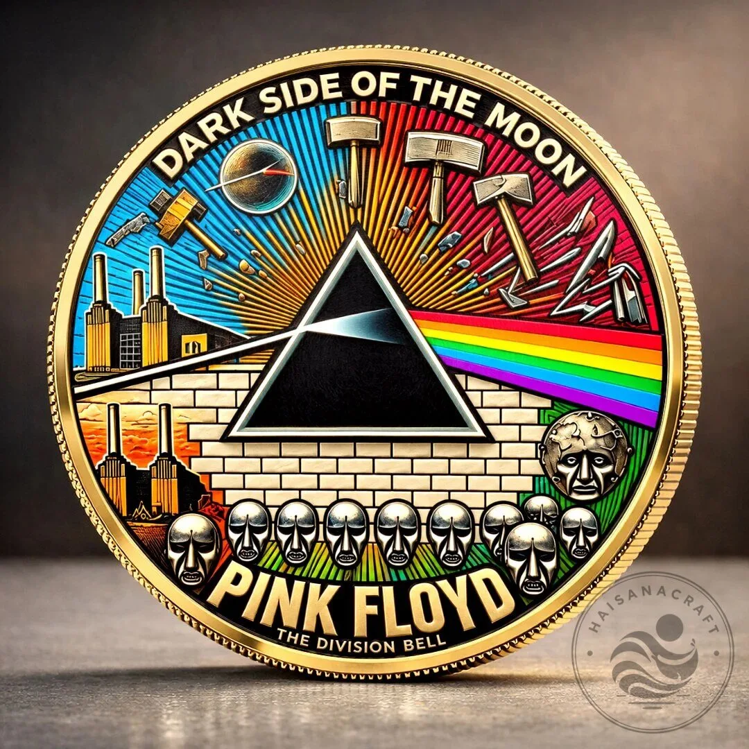 Pink Floyd Dark Side of the Moon Music Album Commemorative Coin