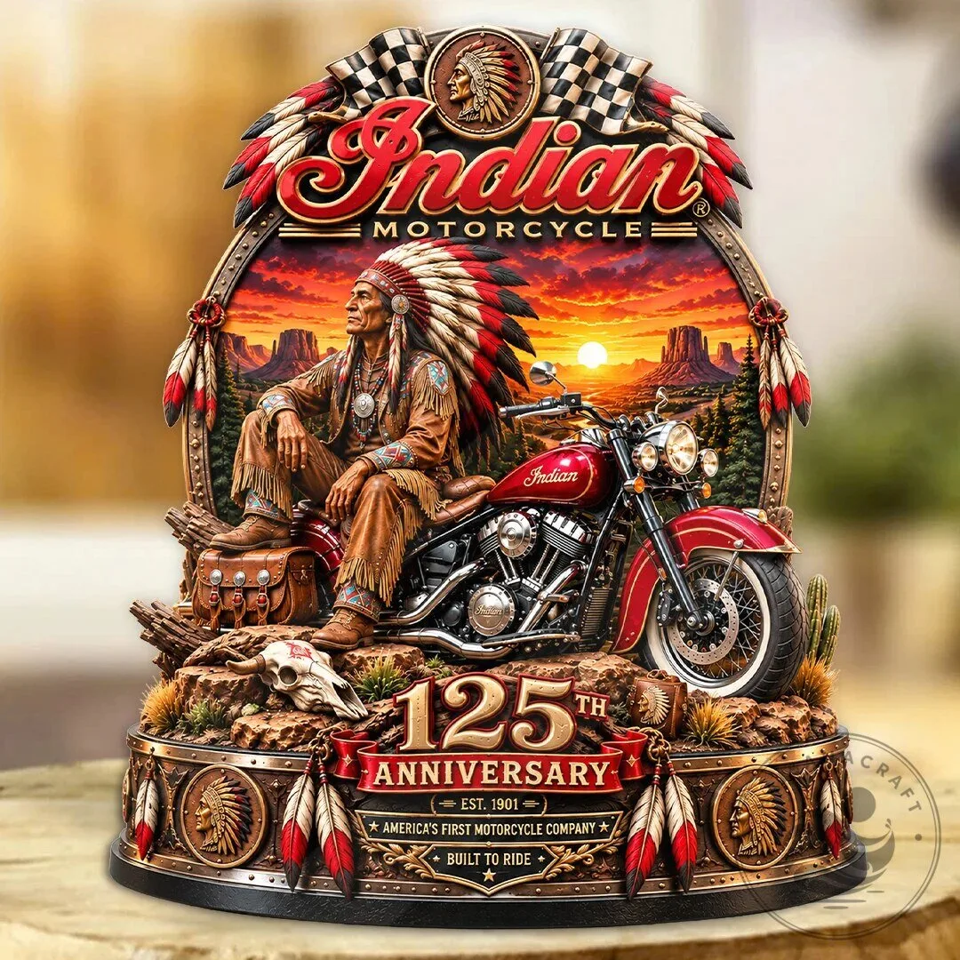 Indian Motorcycle 125th Anniversary Built To Ride Commemorative Plaque