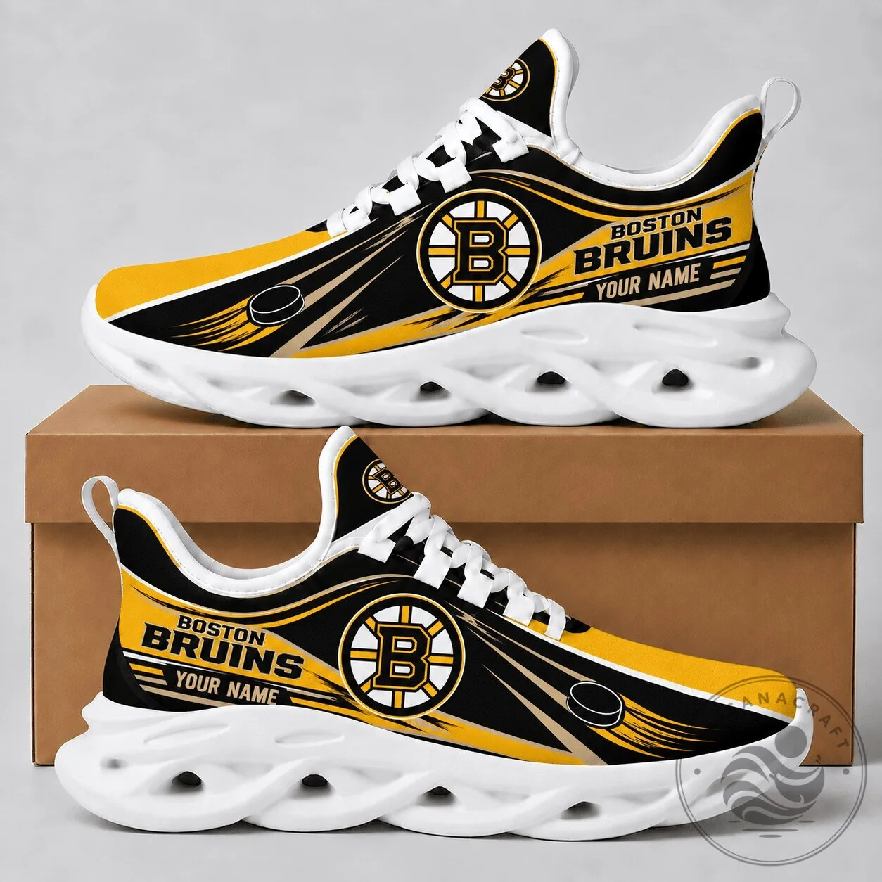 Boston Bruins Personalized Hockey Team Sneakers for Men and Women 2 Boston Bruins Personalized Hockey Team Sneakers for Men and Women