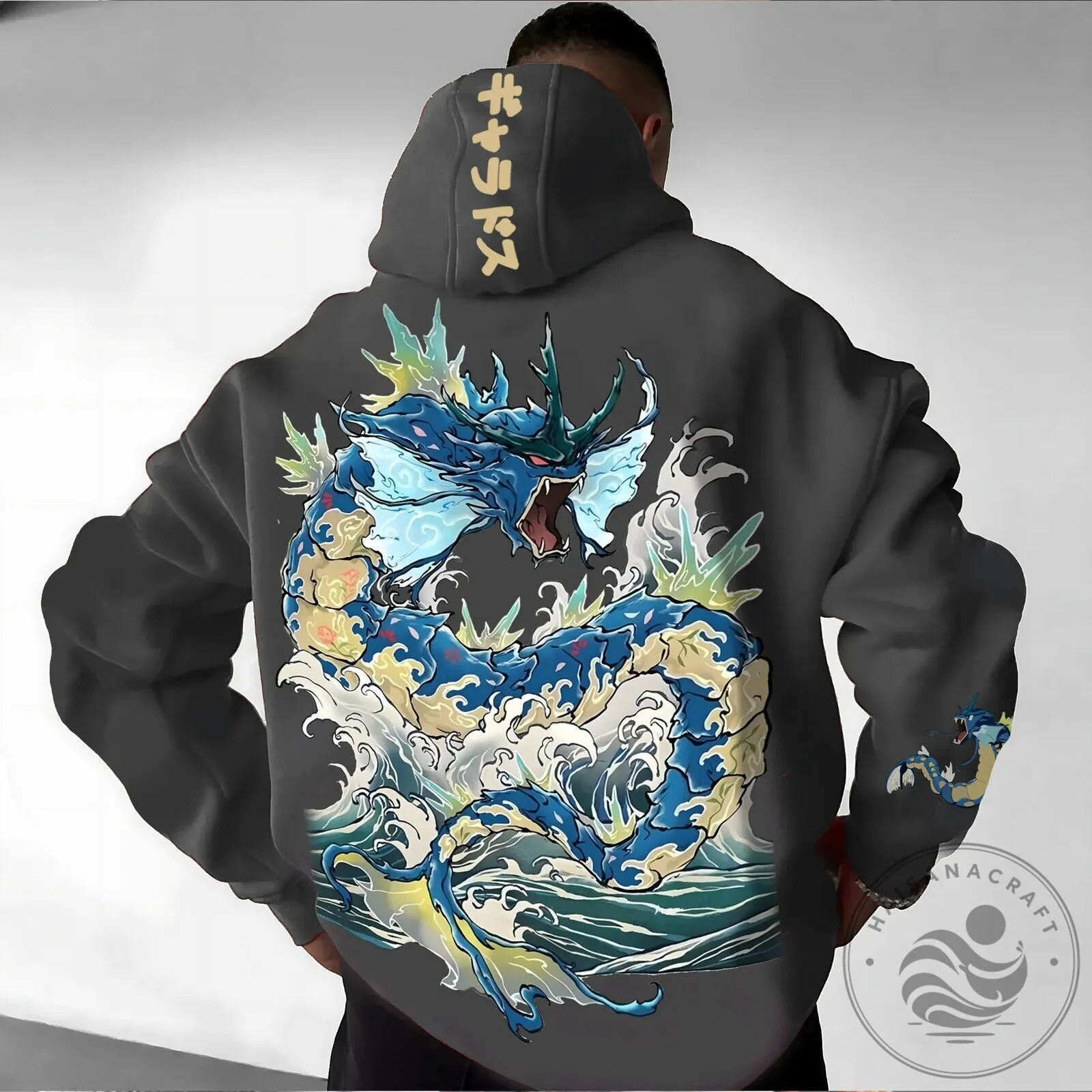 Gyarados Pokemon Japanese Anime Streetwear Graphic Hoodie