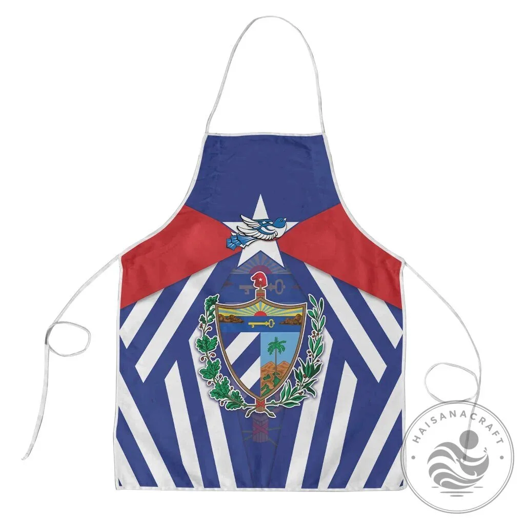 Cuban Flag Coat of Arms Patriotic Kitchen Cooking Apron 6 Cuban Flag Coat of Arms Patriotic Kitchen Cooking Apron