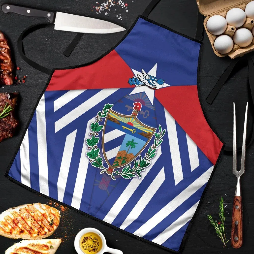 Cuban Flag Coat of Arms Patriotic Kitchen Cooking Apron 7 Cuban Flag Coat of Arms Patriotic Kitchen Cooking Apron