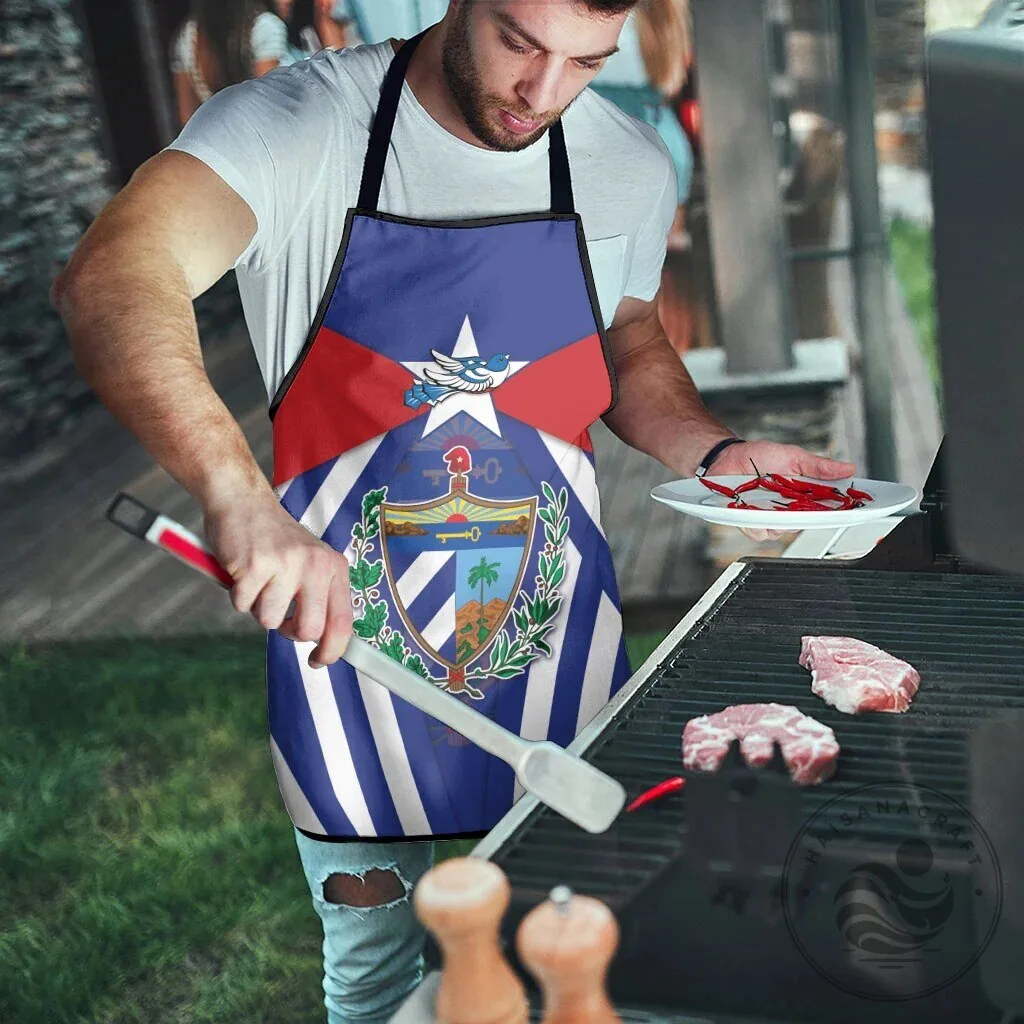 Cuban Flag Coat of Arms Patriotic Kitchen Cooking Apron 11 Cuban Flag Coat of Arms Patriotic Kitchen Cooking Apron