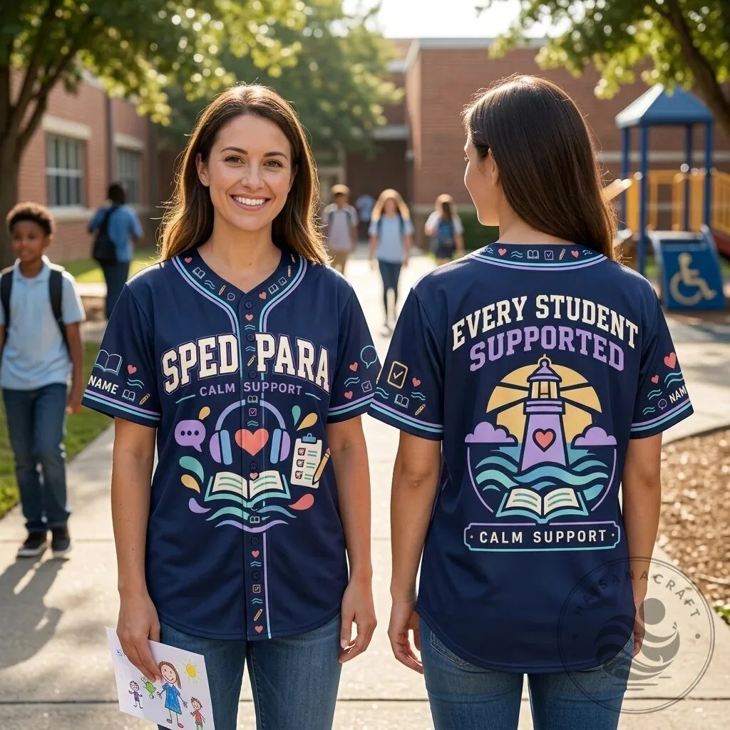 Special Education Paraprofessional Calm Support Baseball Jersey
