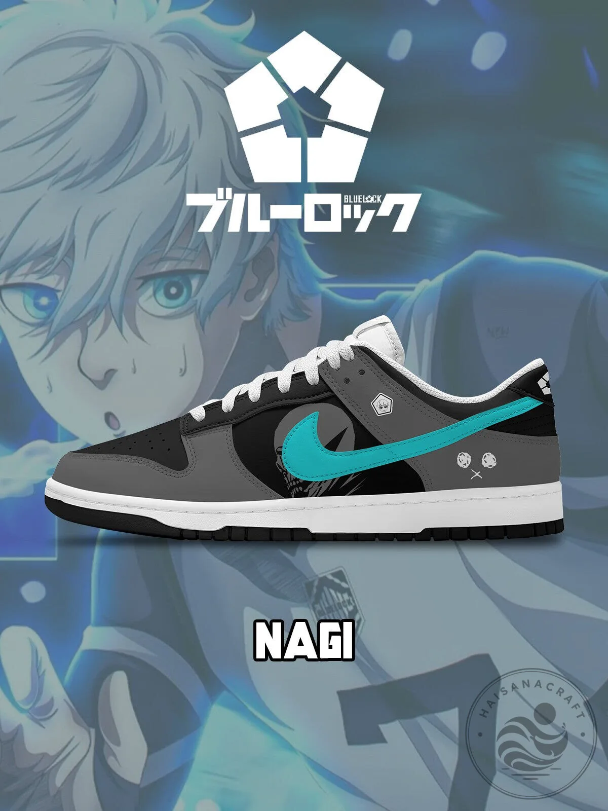 Blue Lock Seishiro Nagi Anime Character Low Top Sneakers