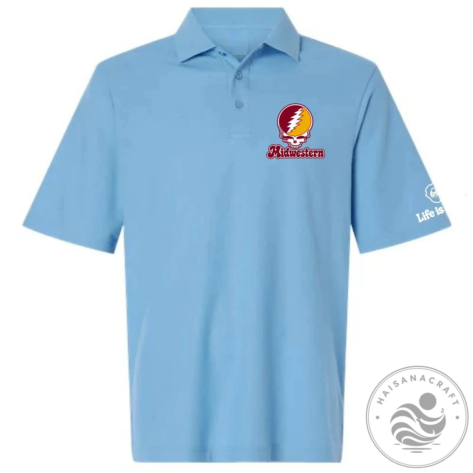 Midwestern University Steal Your Face Grateful Dead Polo Shirt