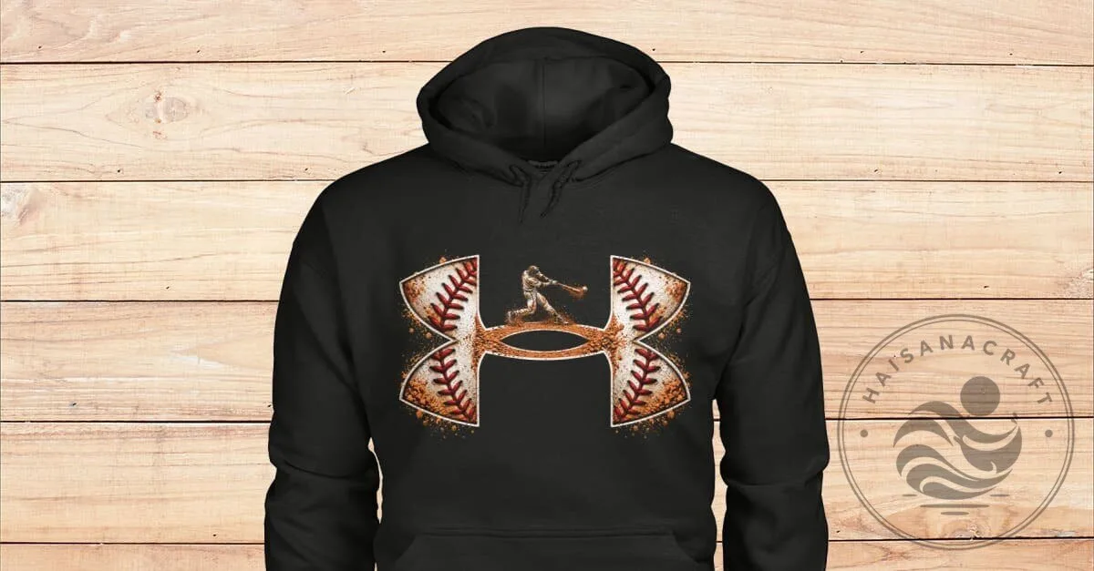 Under Armour Baseball Logo Graphic Black Pullover Hoodie