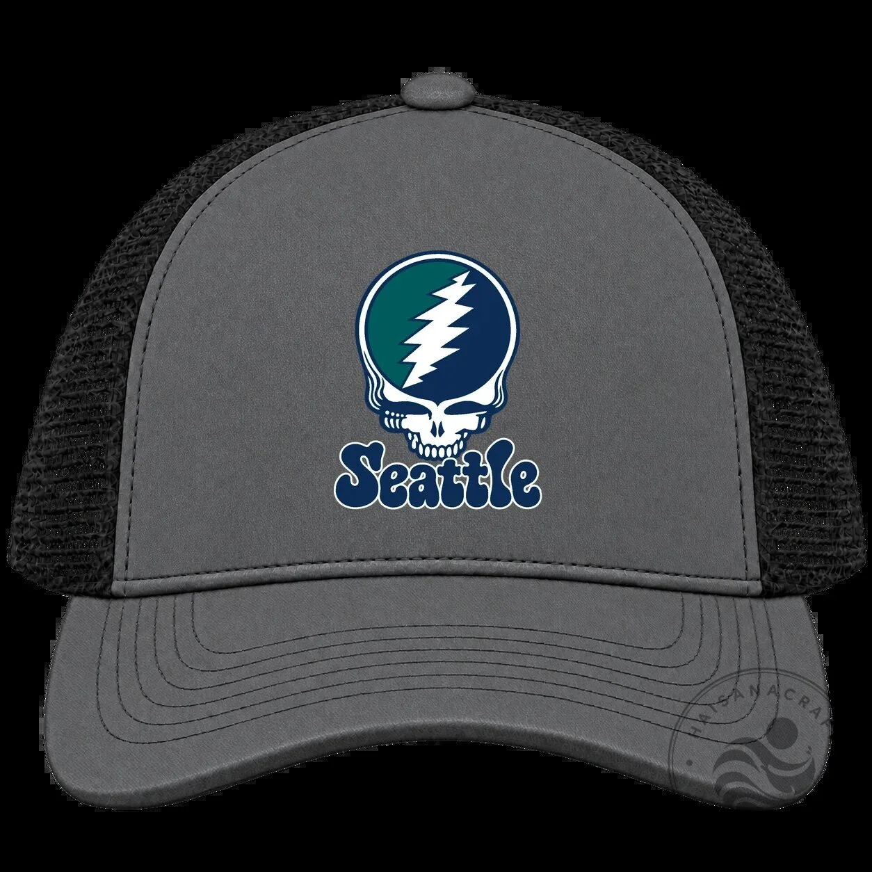 Seattle Baseball Stealie Grateful Dead Trucker Cap Hat 8 Seattle Baseball Stealie Grateful Dead Trucker Cap Hat