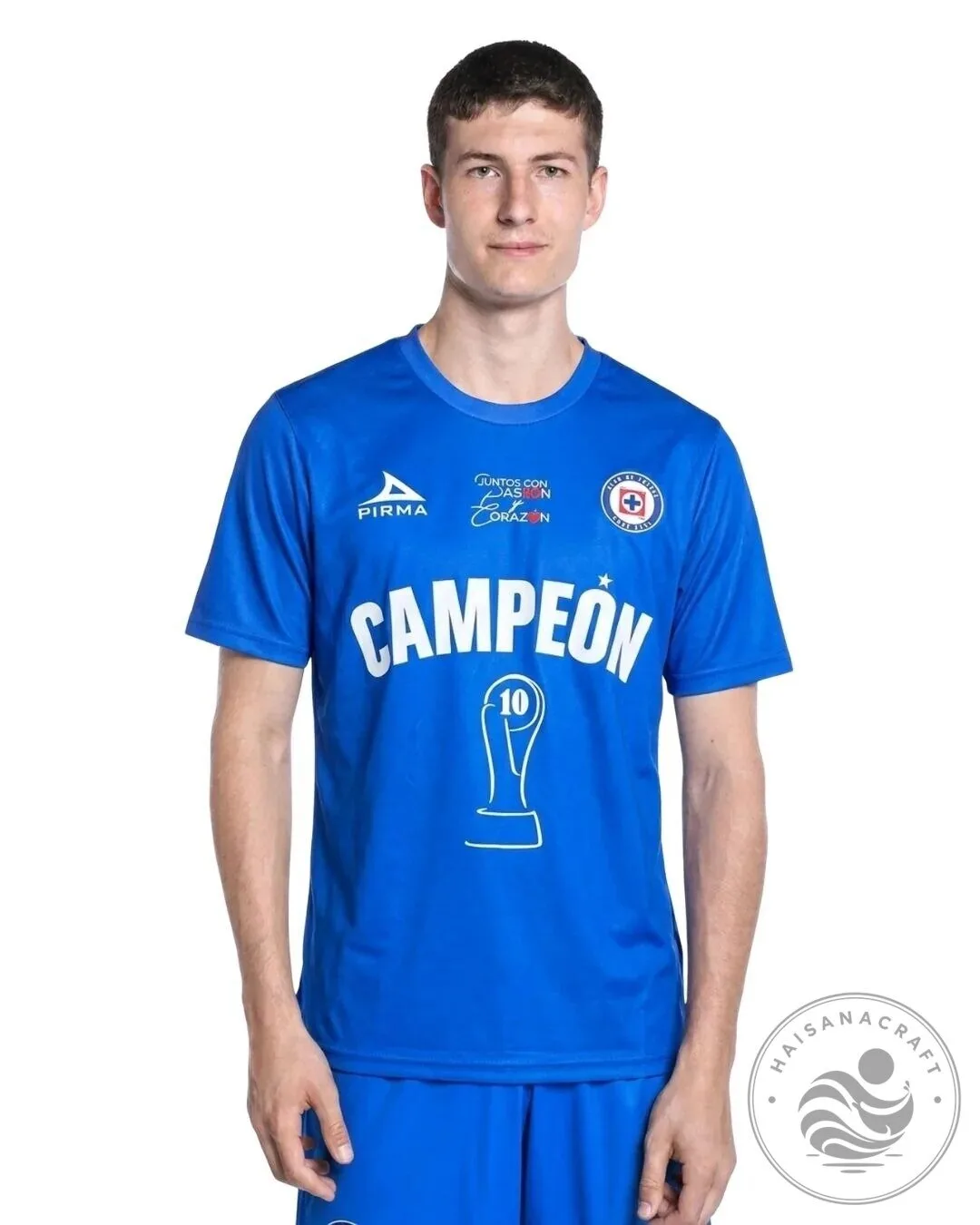 Cruz Azul Campeon 10 Juntos Con Pasion Y Corazon Soccer Jersey
