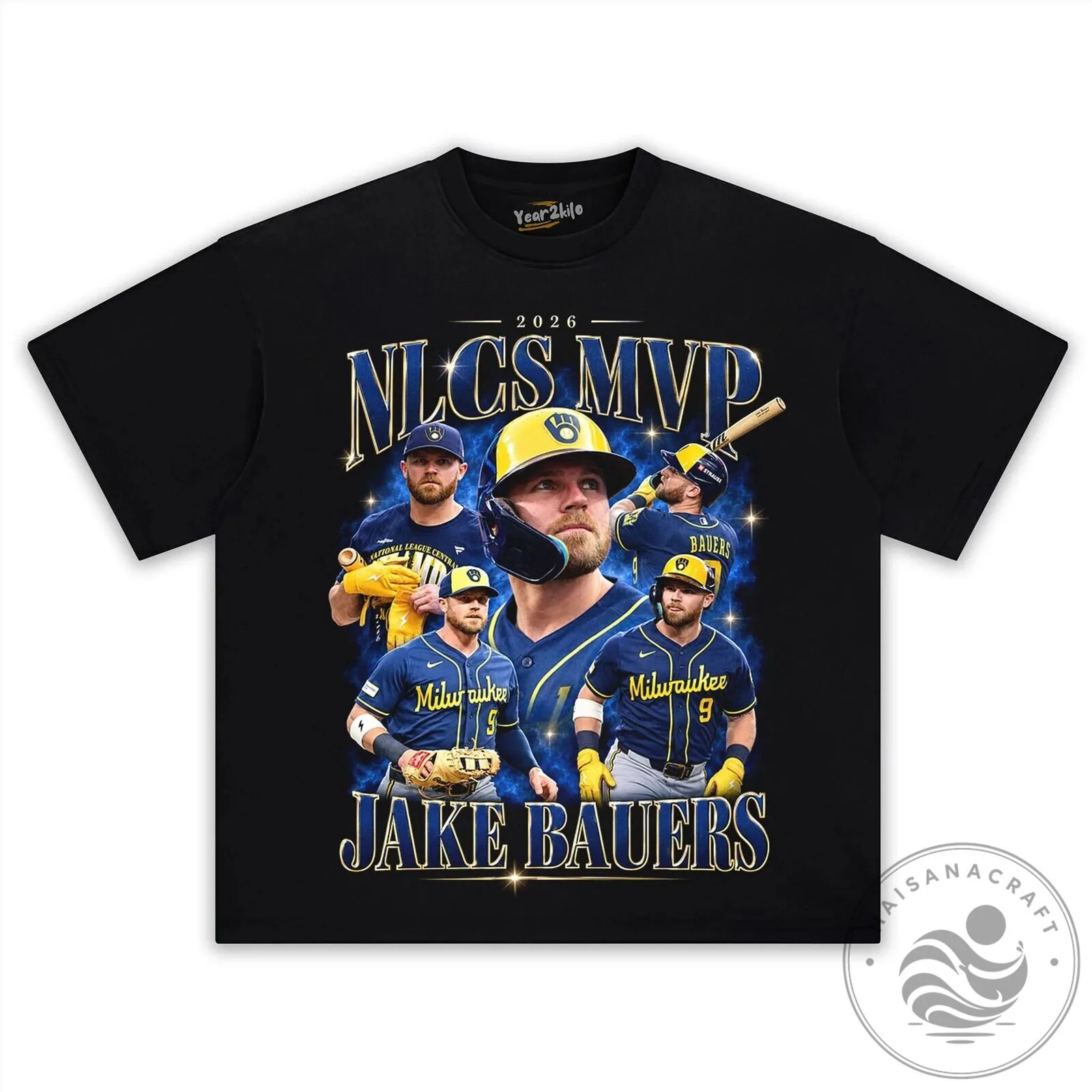 Jake Bauers 2026 NLCS MVP Milwaukee Baseball Player T-Shirt