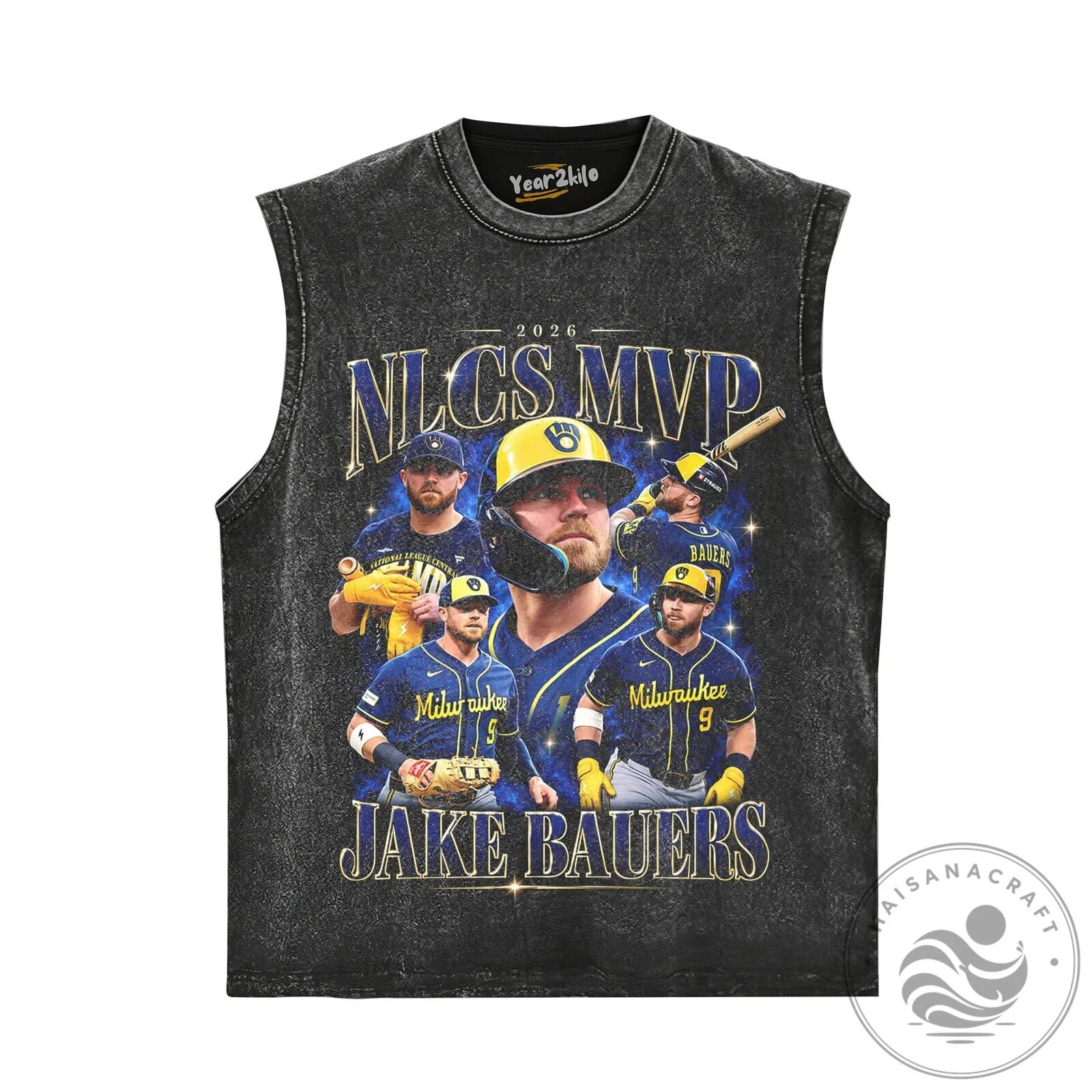 Jake Bauers 2026 NLCS MVP Milwaukee Baseball Player T-Shirt 13 Jake Bauers 2026 NLCS MVP Milwaukee Baseball Player T-Shirt
