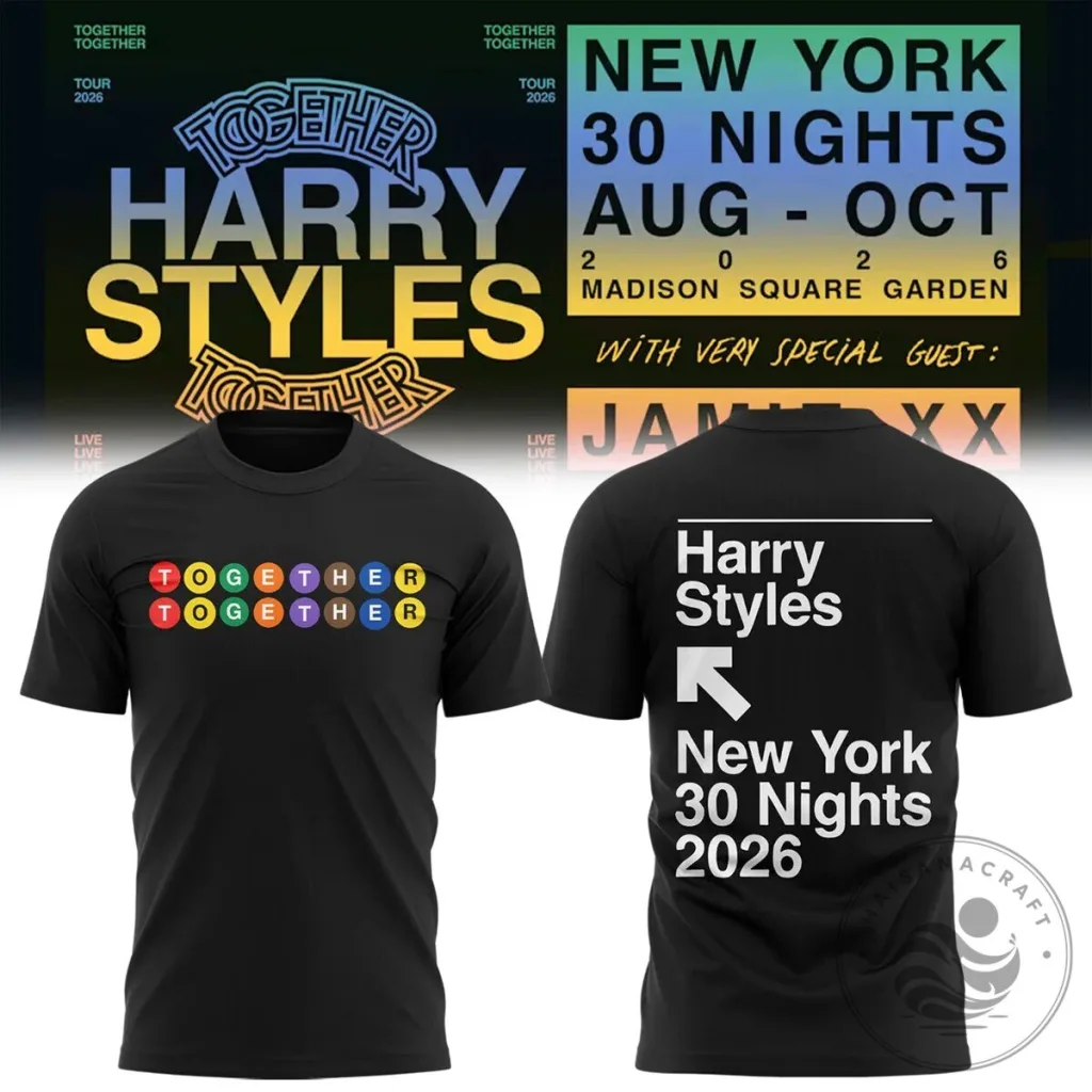 Harry Styles Together Tour New York 30 Nights Madison Square Garden T-Shirt Harry Styles Together Tour New York 30 Nights Madison Square Garden T-Shirt