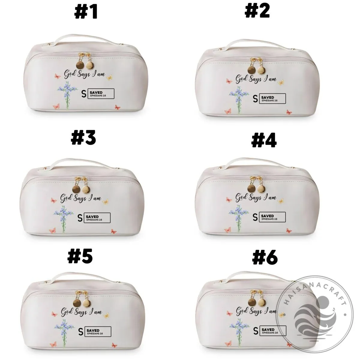 Personalized God Says I Am Christian Cross Floral Makeup Bag 25 Personalized God Says I Am Christian Cross Floral Makeup Bag
