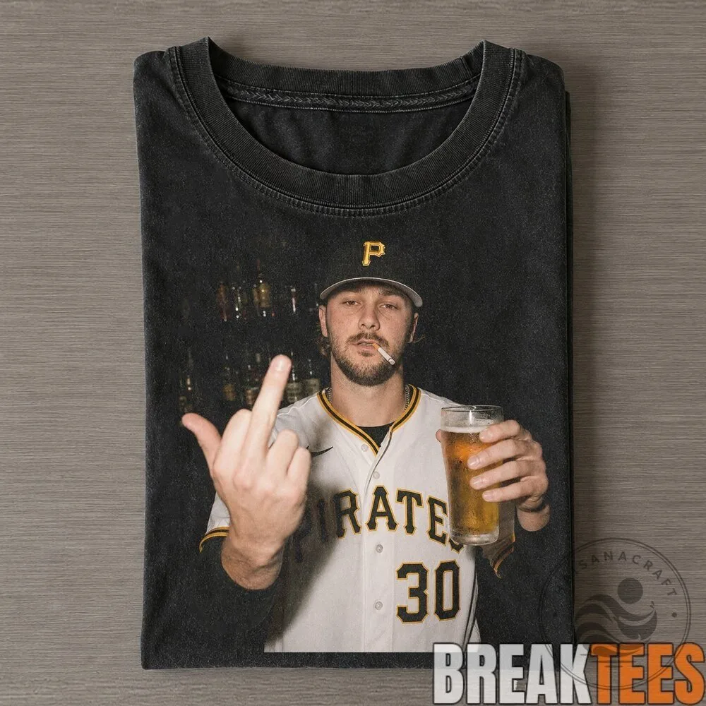 Paul Skenes Pittsburgh Pirates Baseball Player Middle Finger Graphic T-Shirt
